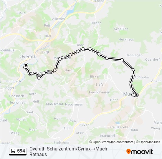 594 bus Line Map