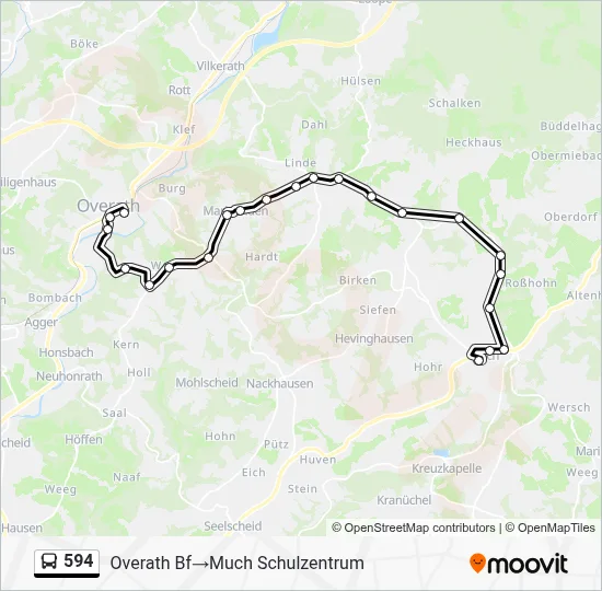 594 Bus Line Map