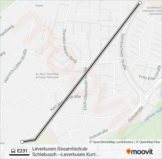 E231 Bus Line Map