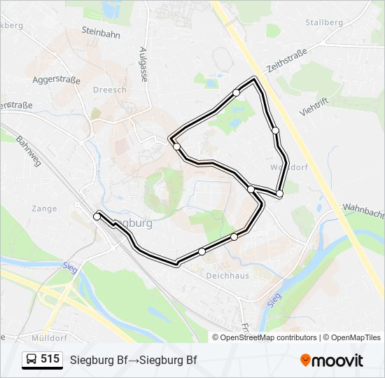 515 bus Line Map