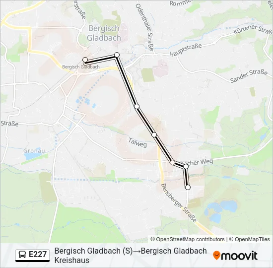 E227 Bus Line Map
