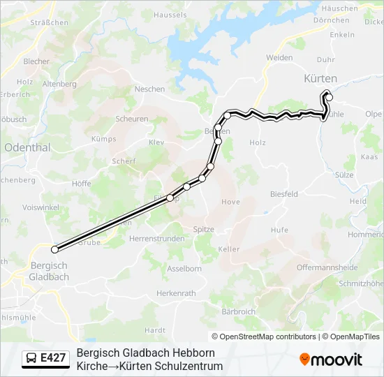 E427 Bus Line Map