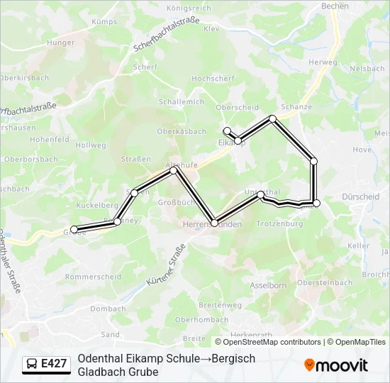 E427 Bus Line Map