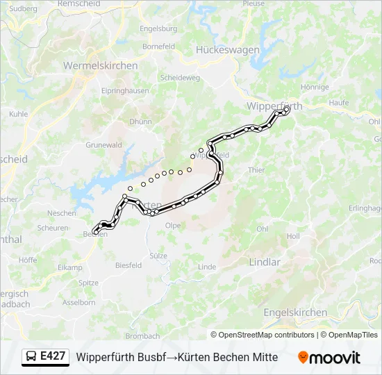 E427 Bus Line Map