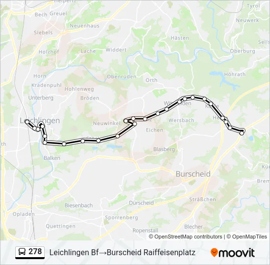 278 Bus Line Map