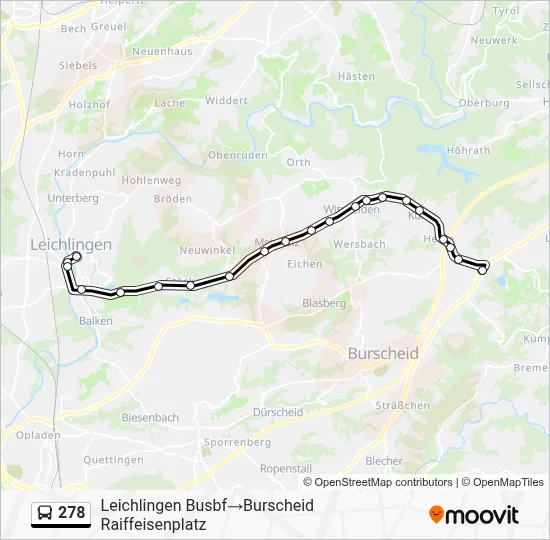 278 Bus Line Map