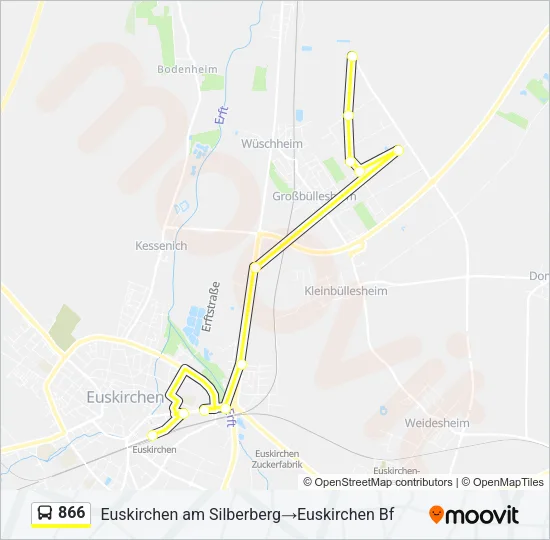 866 Bus Line Map