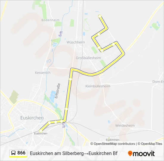 866 Bus Line Map