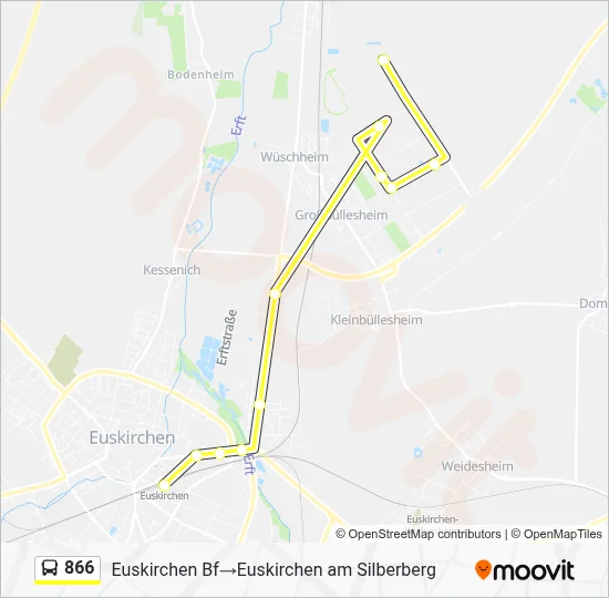 866 Bus Line Map