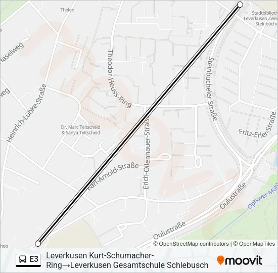 E3 Bus Line Map