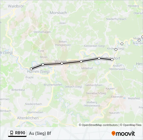 RB90 Train Line Map
