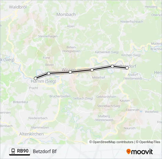 RB90 Train Line Map