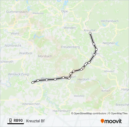 RB90 Train Line Map