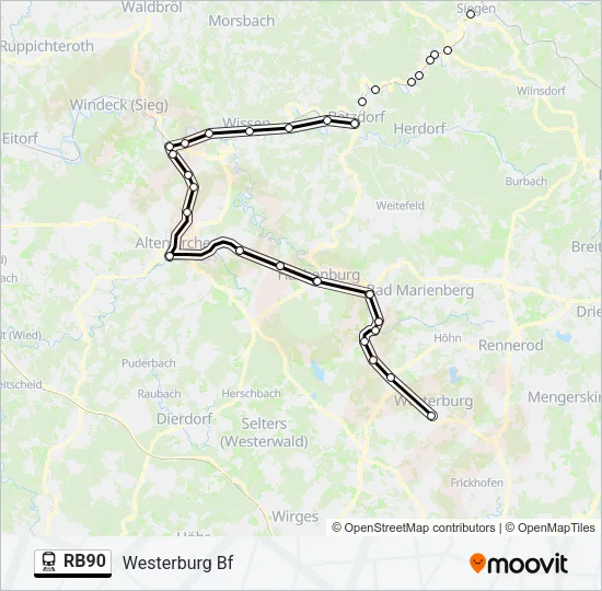 RB90 Train Line Map