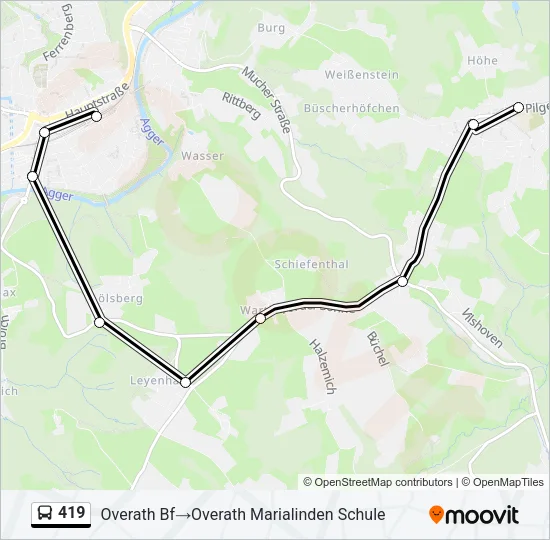 419 Bus Line Map