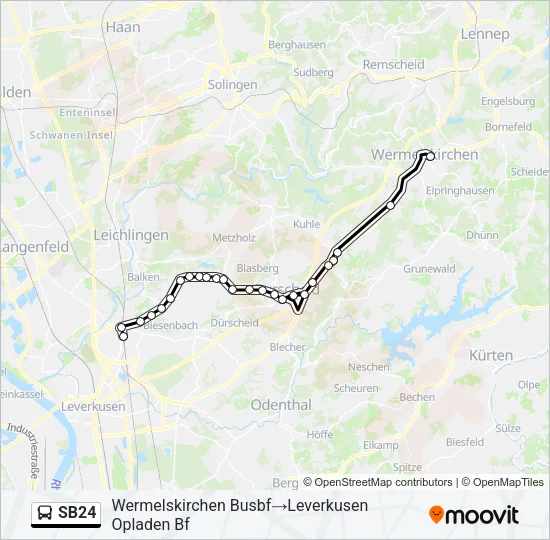 SB24 Bus Line Map