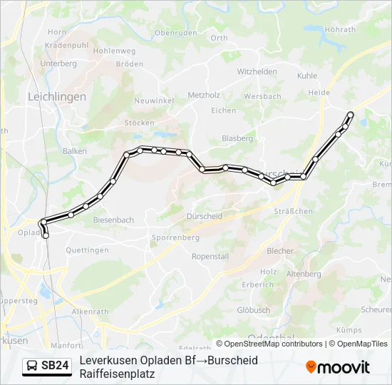 SB24 Bus Line Map