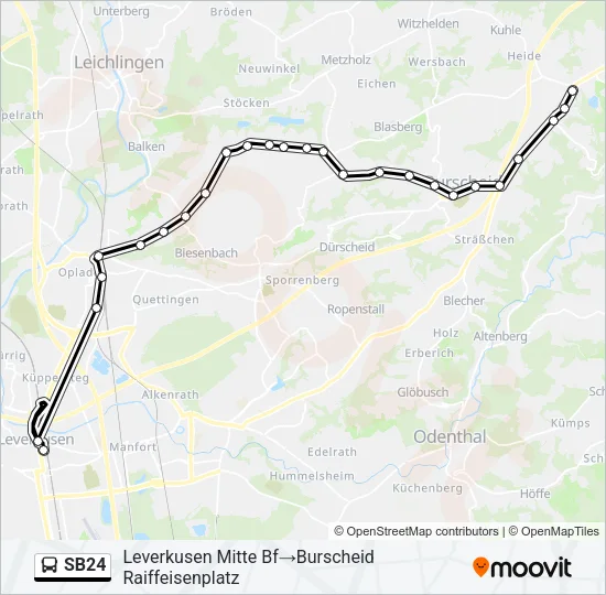 SB24 Bus Line Map