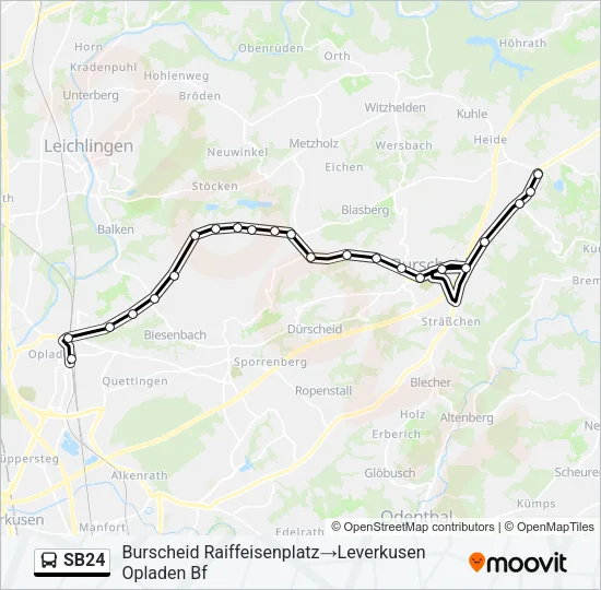 SB24 Bus Line Map
