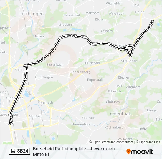 SB24 Bus Line Map