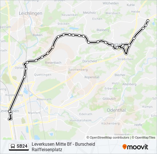 SB24 bus Line Map