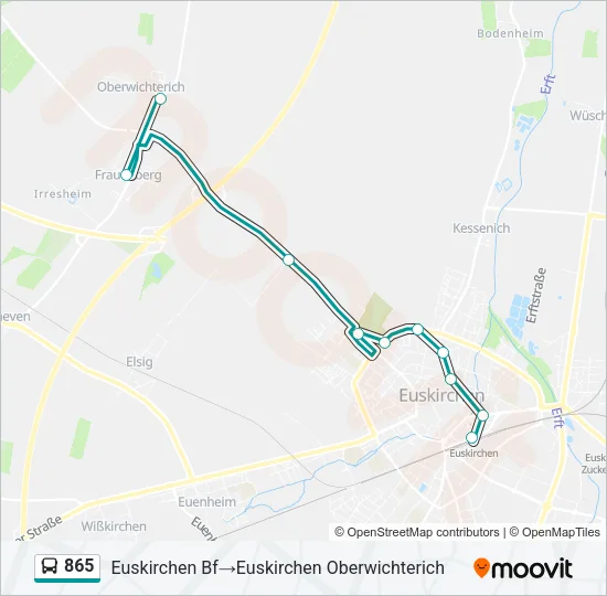 865 Bus Line Map