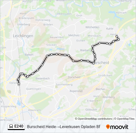 E240 Bus Line Map