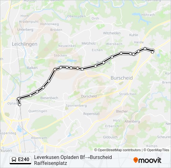E240 Bus Line Map