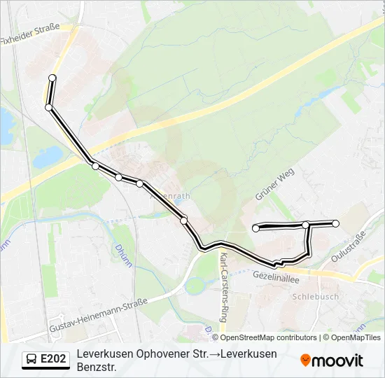 E202 Bus Line Map