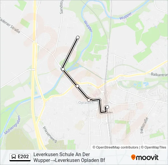 E202 Bus Line Map