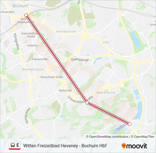 E Bus Line Map
