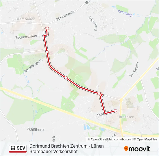 SEV Bus Line Map