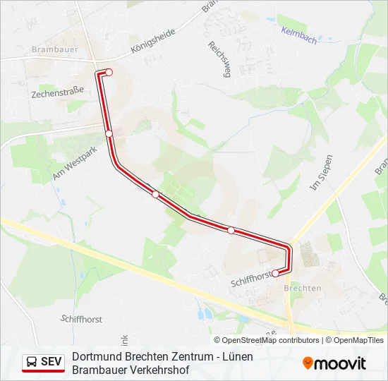 SEV Bus Line Map