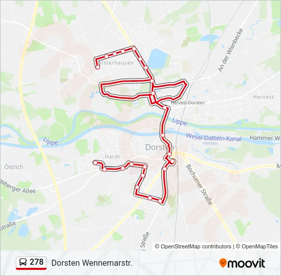 278 Bus Line Map