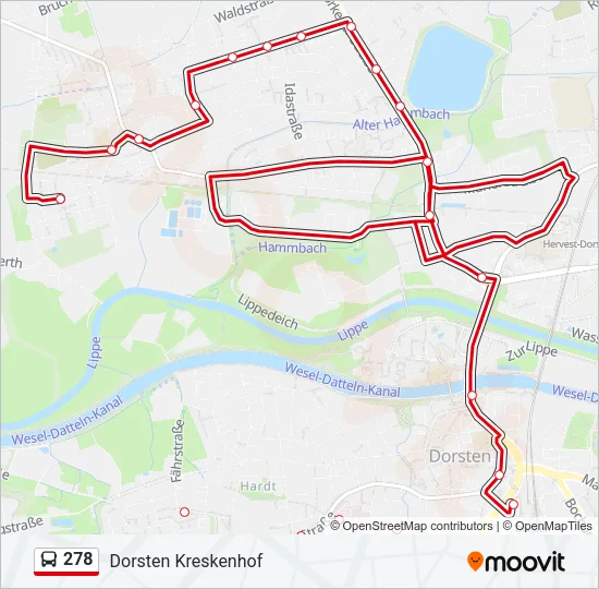 278 Bus Line Map
