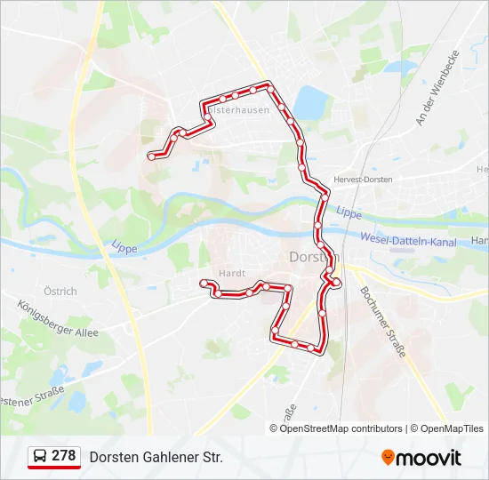 278 Bus Line Map