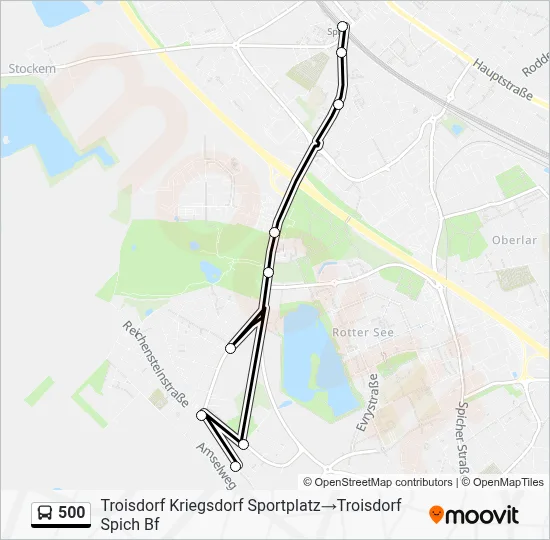 500 Bus Line Map