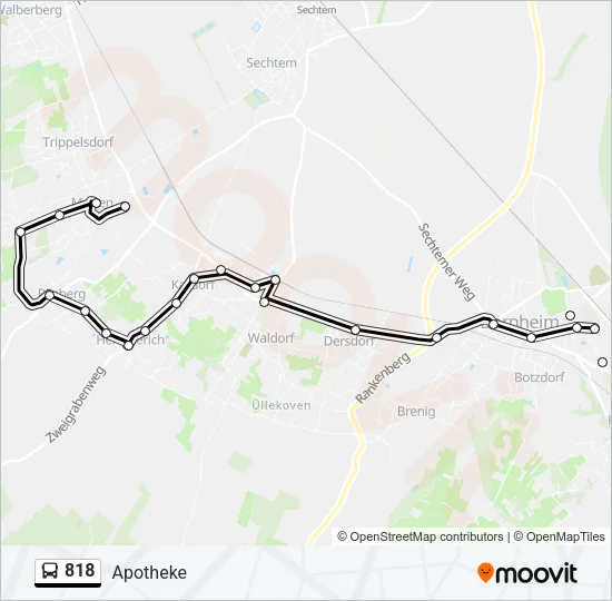 818 Bus Line Map