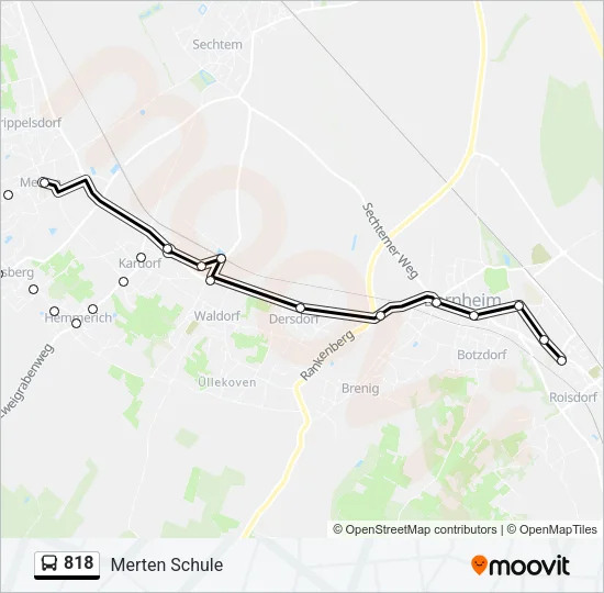 818 Bus Line Map