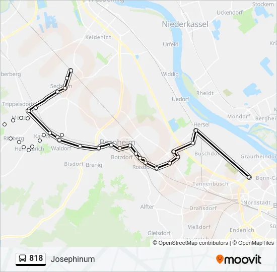 818 Bus Line Map