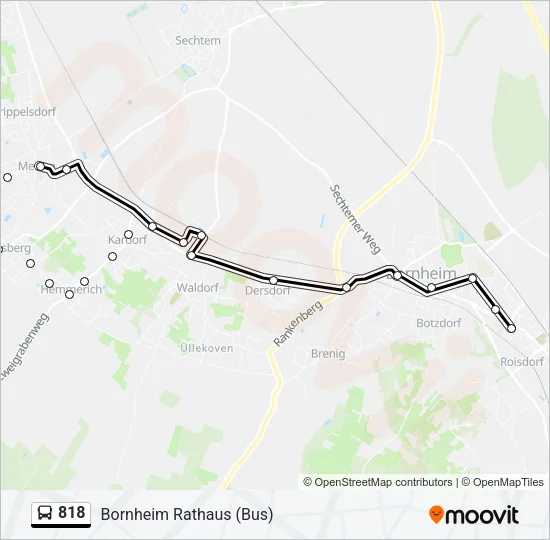 818 Bus Line Map
