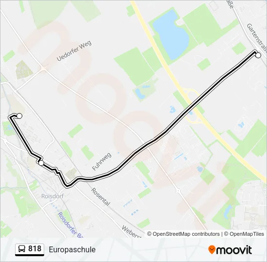 818 Bus Line Map