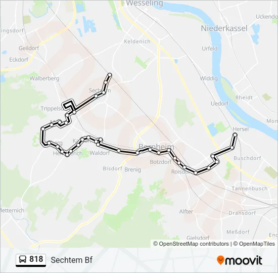 818 Bus Line Map