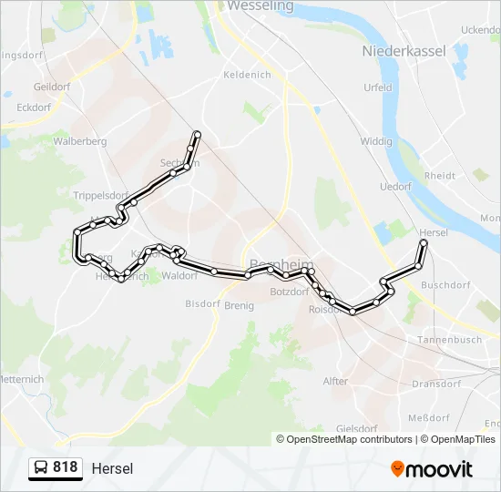 818 Bus Line Map