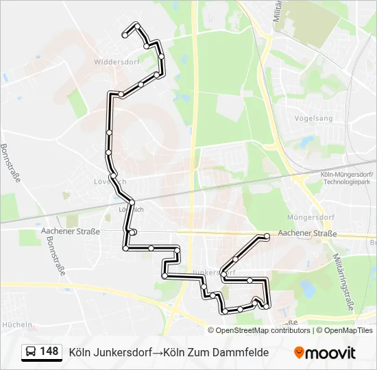 148 Bus Line Map