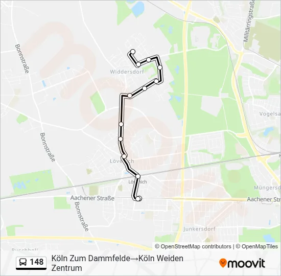 148 Bus Line Map