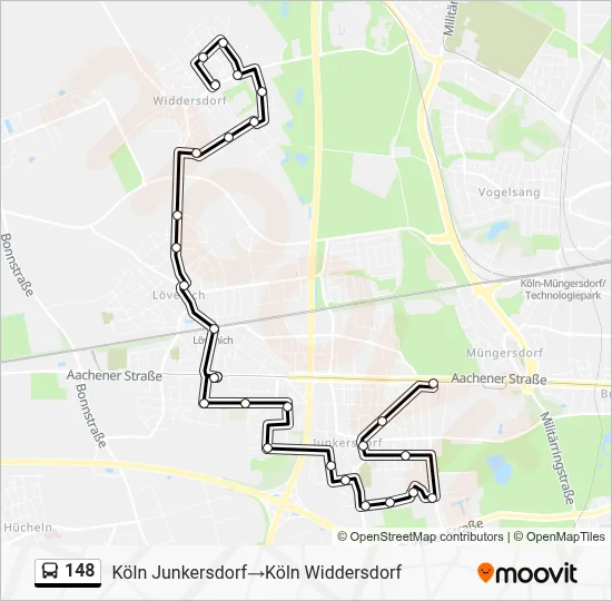 148 Bus Line Map