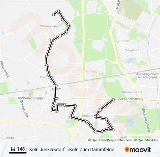 148 Bus Line Map