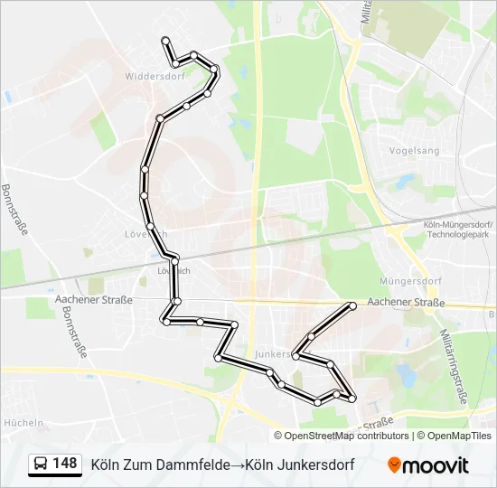 148 Bus Line Map