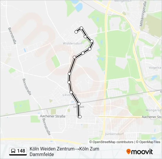 148 Bus Line Map